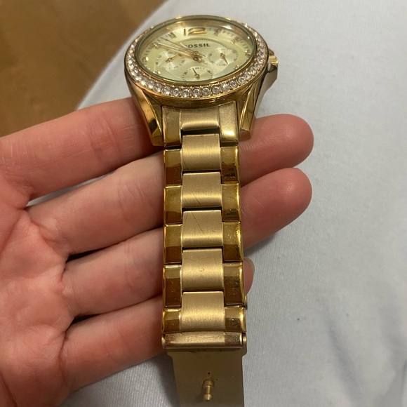 FOSSIL Riley Gold-Tone Stainless Steel Watch - Picture 4 of 5